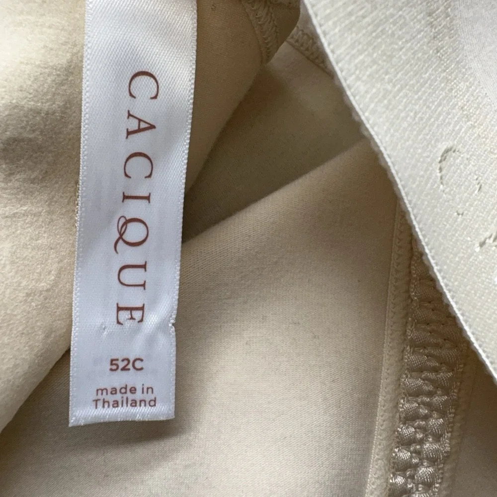 Cacique Womens Bra 52C Beige Unlined Full Coverage No Wire Wireless
